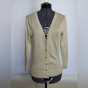 Banana Republic Gold Cardigan Sweater